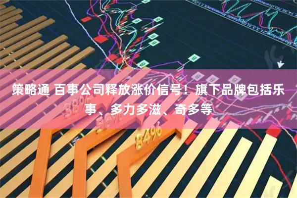策略通 百事公司释放涨价信号！旗下品牌包括乐事、多力多滋、奇多等